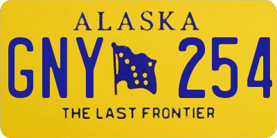 AK license plate GNY254