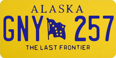 AK license plate GNY257