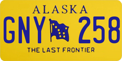 AK license plate GNY258