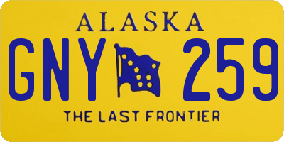 AK license plate GNY259