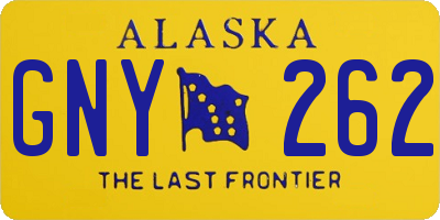 AK license plate GNY262