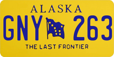 AK license plate GNY263