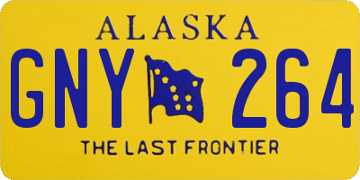 AK license plate GNY264