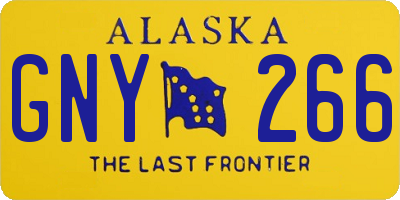 AK license plate GNY266