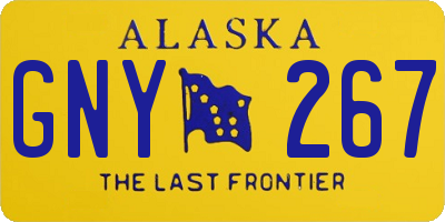 AK license plate GNY267