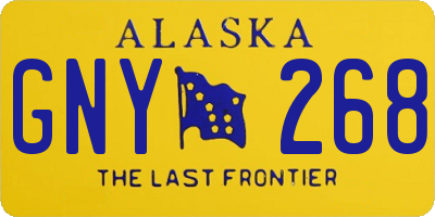 AK license plate GNY268