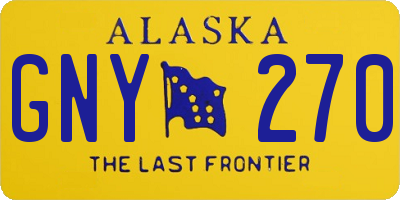 AK license plate GNY270