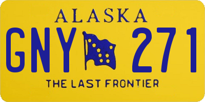 AK license plate GNY271