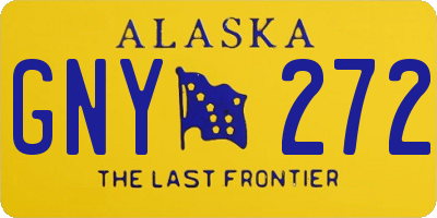 AK license plate GNY272