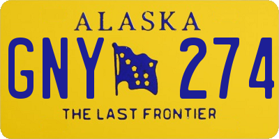 AK license plate GNY274