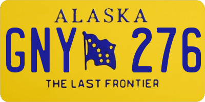 AK license plate GNY276