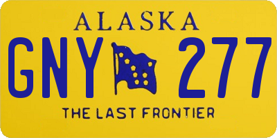 AK license plate GNY277