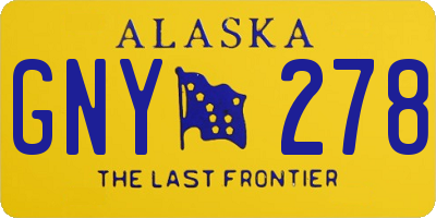 AK license plate GNY278