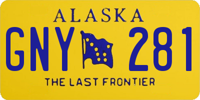 AK license plate GNY281