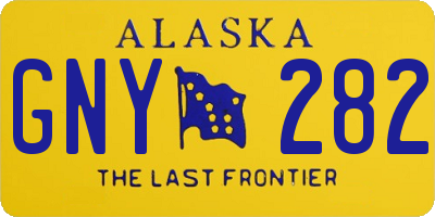 AK license plate GNY282