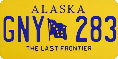 AK license plate GNY283