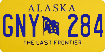 AK license plate GNY284