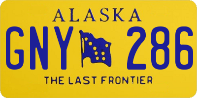 AK license plate GNY286