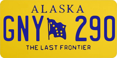 AK license plate GNY290