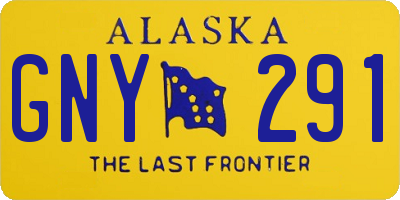 AK license plate GNY291