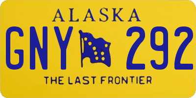 AK license plate GNY292