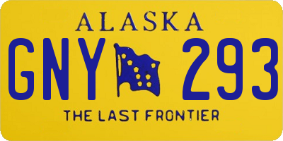 AK license plate GNY293