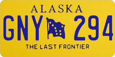 AK license plate GNY294