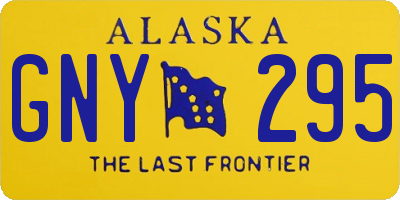 AK license plate GNY295