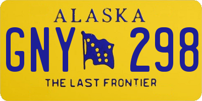 AK license plate GNY298