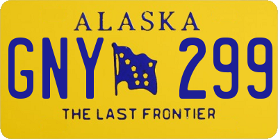 AK license plate GNY299