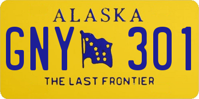 AK license plate GNY301