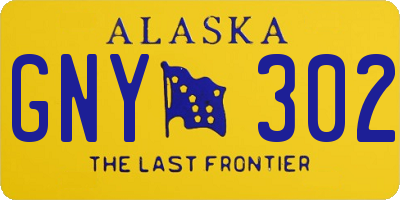 AK license plate GNY302