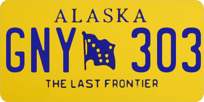 AK license plate GNY303