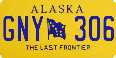 AK license plate GNY306