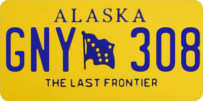 AK license plate GNY308