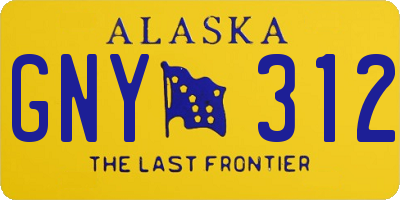 AK license plate GNY312