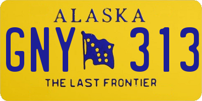 AK license plate GNY313