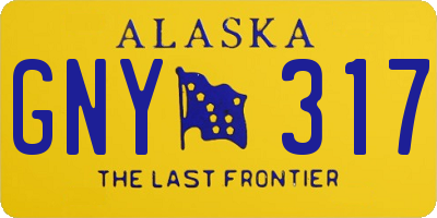 AK license plate GNY317