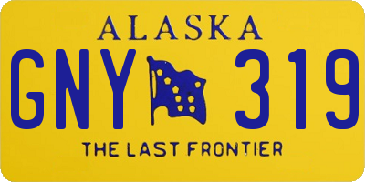 AK license plate GNY319