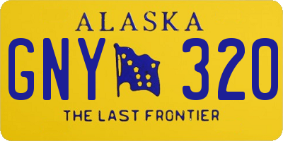 AK license plate GNY320