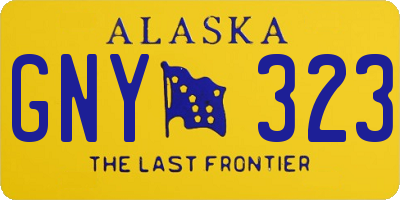 AK license plate GNY323