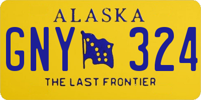 AK license plate GNY324