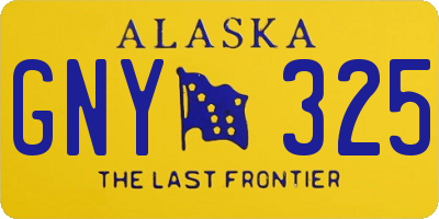 AK license plate GNY325