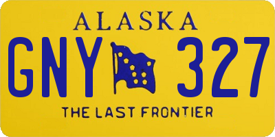 AK license plate GNY327