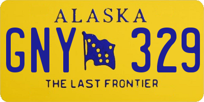 AK license plate GNY329