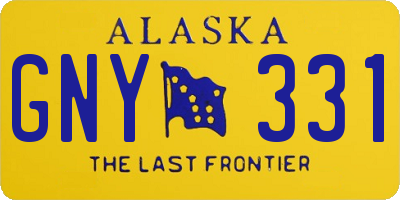 AK license plate GNY331