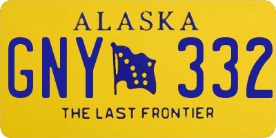 AK license plate GNY332