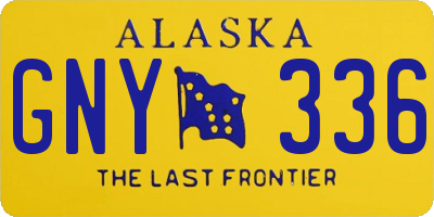 AK license plate GNY336