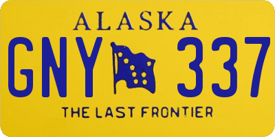 AK license plate GNY337