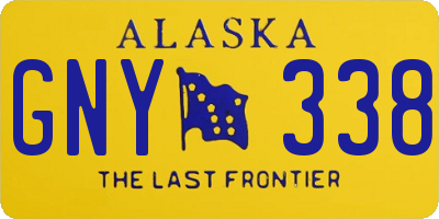 AK license plate GNY338